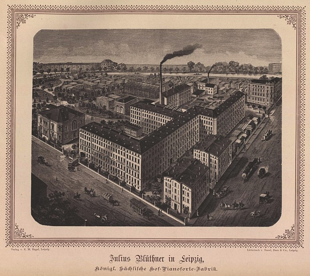Blüthner Factory in Leipzig around 1900